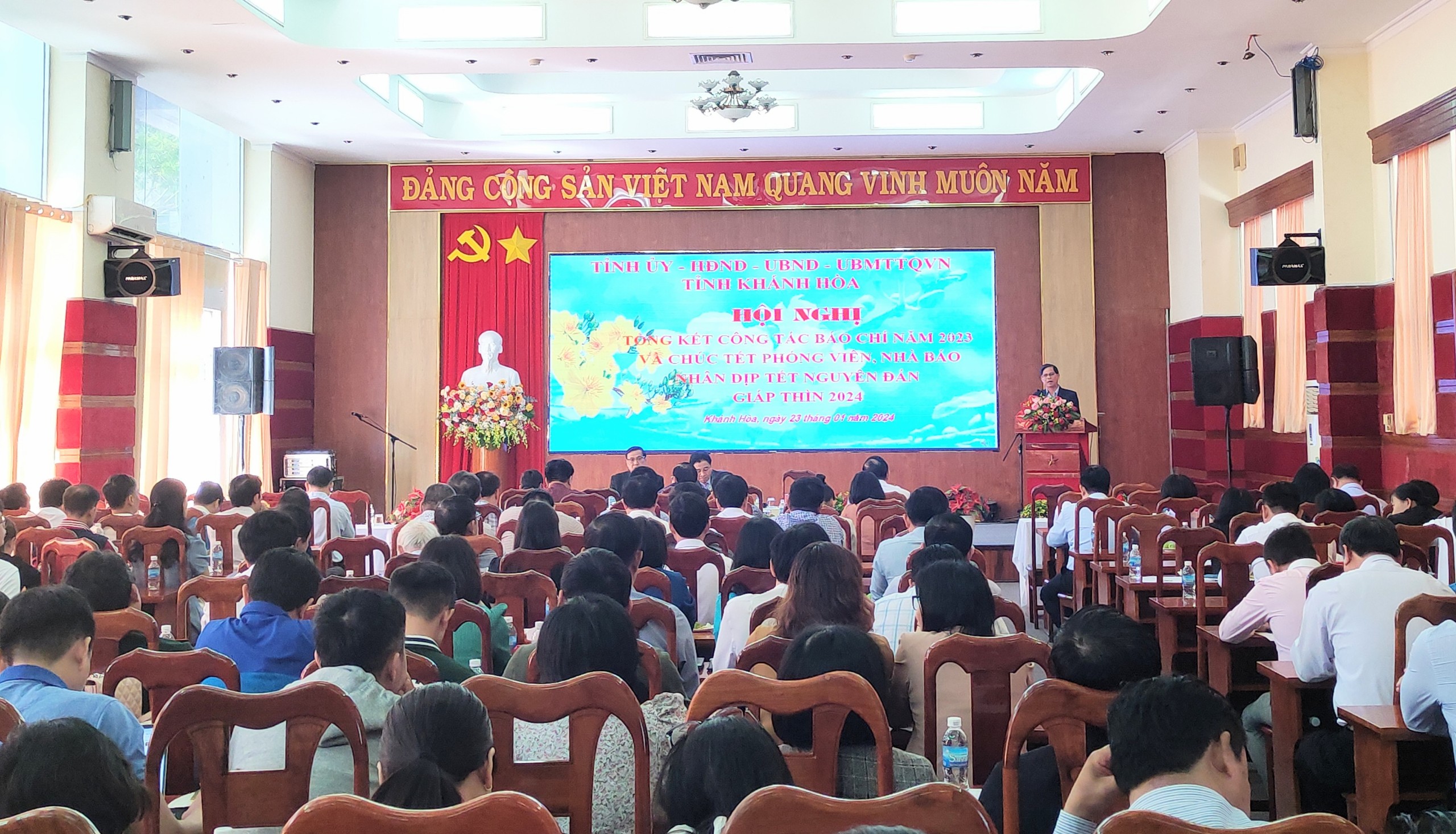 Hội nghị tổng kết công tác báo chí năm 2023 và chúc Tết phóng viên, nhà báo nhân dịp Tết Nguyên đán Giáp Thìn 2024